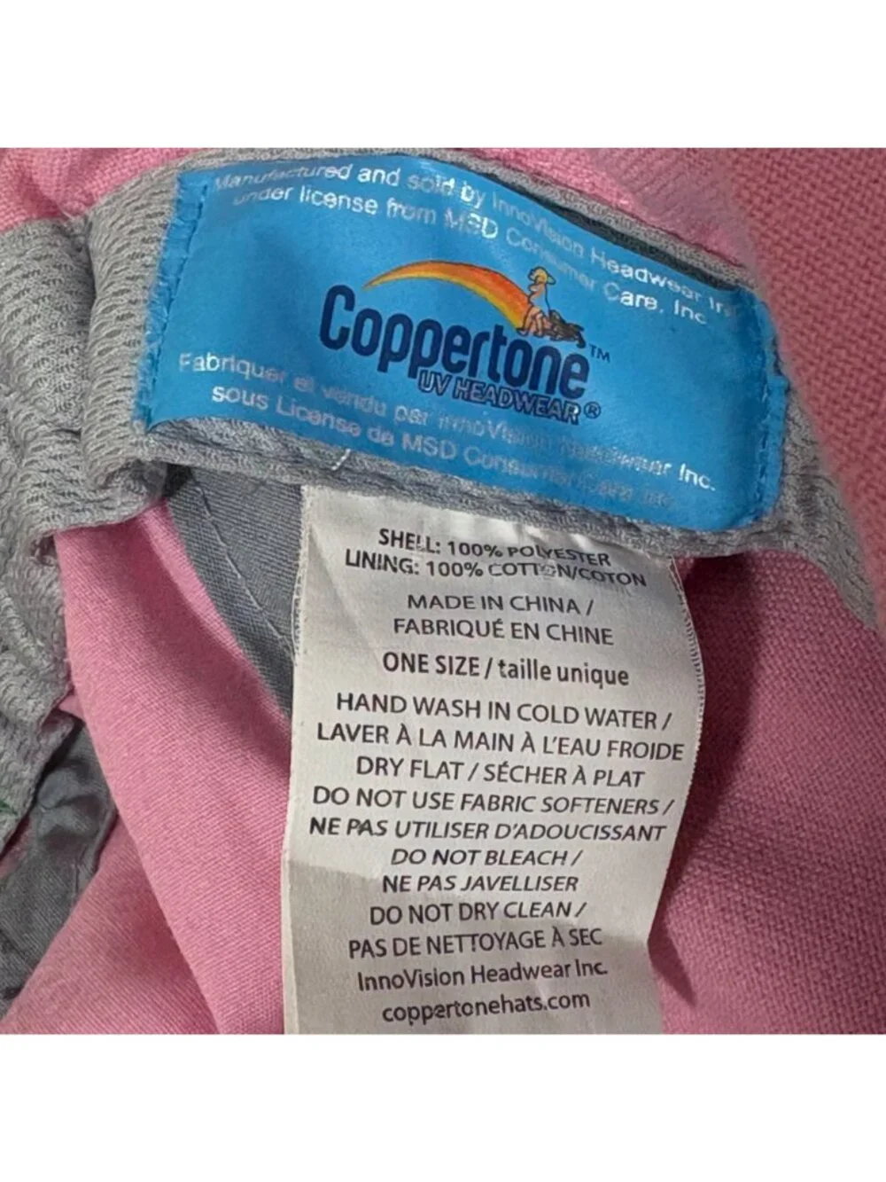 Sesame Street Coppertone UPF 50+ Pink Baby Hat Abby Cadabby Embroidery
